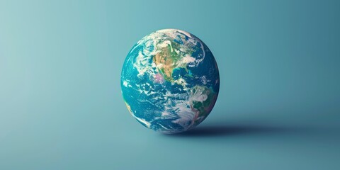 Earth globe on blue background. Elements of this image furnished