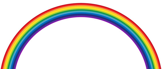 Arc-en-ciel sur fond blanc 