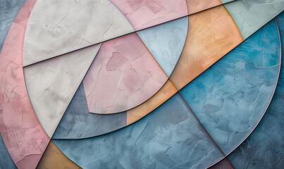 Textured Wall Art Background with Soft Pastel Curves