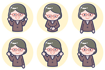 Fototapeta premium ミニ_ポーズ_女性ミドル01_02