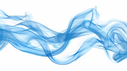 Wave. Blue, white abstract dreamy wave flowing fabric, smoke. Transparent isolated png of blue wave. Banner Graphic Resource as background for silk, smoke, water wave abstract graphic 