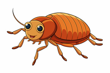  flea beetle cartoon vector illustration