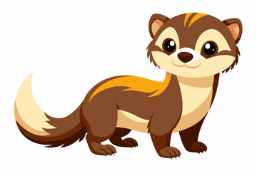 ferret cartoon vector illustration