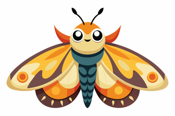 emperor moth cartoon vector illustration