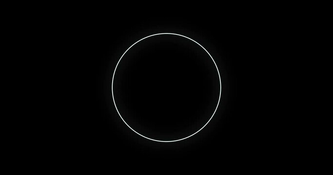 Spherical audio waveform equalizer. Neon sound visualizer, isolated on black background