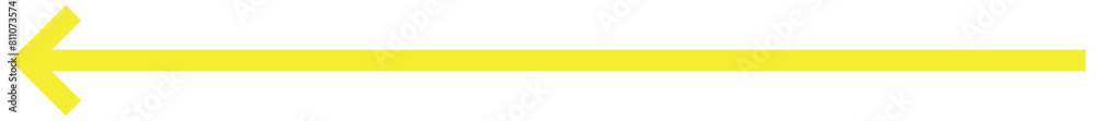 Canvas Prints yellow long arrow to the left . vector, isolated. yellow arrow isolated on white background