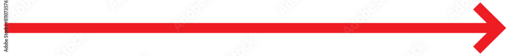 Canvas Prints red long arrow to the right . vector, isolated. yellow arrow isolated on white background