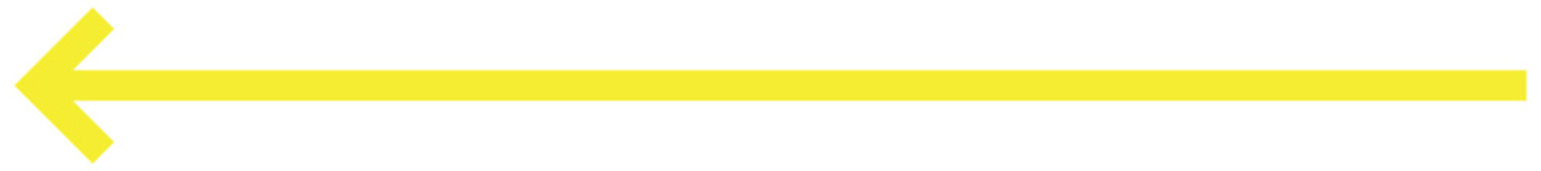 yellow long arrow to the left . vector, isolated. Yellow arrow isolated on white background