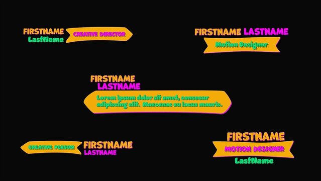 Amusing Wooble Playful Fun Bounce Lower Thirds