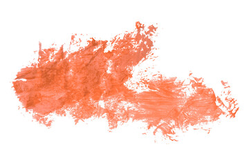 Shiny orange brush watercolor painting isolated on transparent background. watercolor png