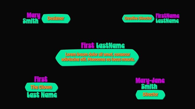 Stylish Playful Fun Organic Lower Thirds