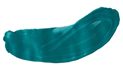 Shiny green brush watercolor painting isolated on transparent background. watercolor png