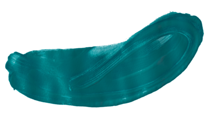 Shiny green brush watercolor painting isolated on transparent background. watercolor png