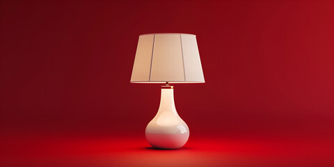 lamp on a red background