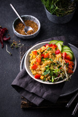 Bulgur with chickpeas and vegetables