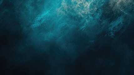 grainy gradient shifting from rich teal to dark navy, suggesting the mysterious depths of the ocean