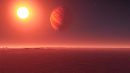 Sunset on another planet