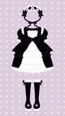 16:9 甘ロリ風黒ロリィタワンピースコーデセット★