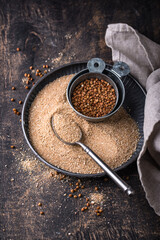 Gluten free healthy organic buckwheat flour