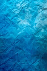 A blue crumpled paper background with a white cloud.