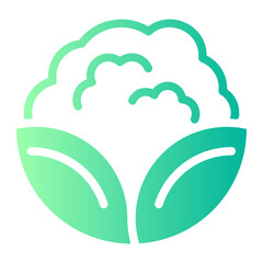 cauliflower gradient icon