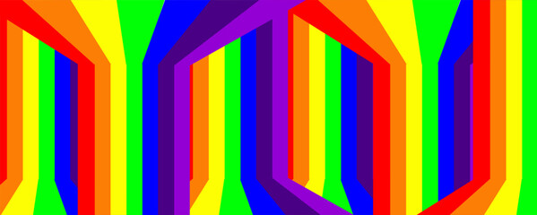 Abstract rainbow perspective background.vector illustration.