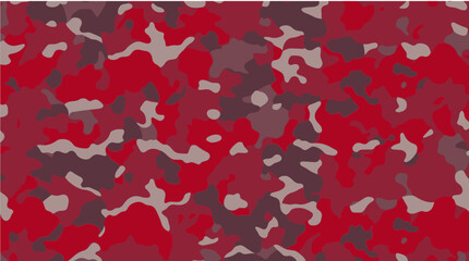 Military camouflage seamless red pattern background. Vector illustration.