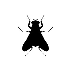 flt silhouette vector illustration. Fly vector icon isolated on white background. Flat vector fly icon symbol sign from modern animals collection for mobile concept and web apps design