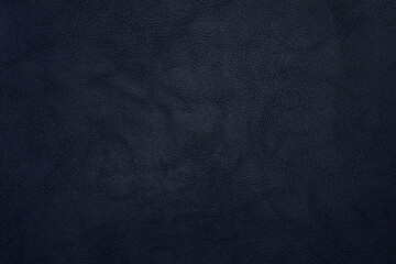 blue artificial leather with waves and folds on PVC base