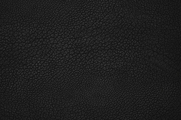 black artificial leather with waves and folds on PVC base