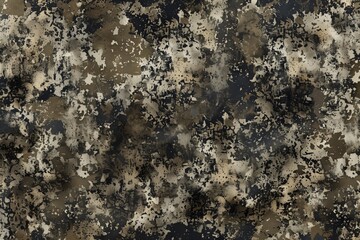 Abstract dark camo pattern with splattered and splotched design