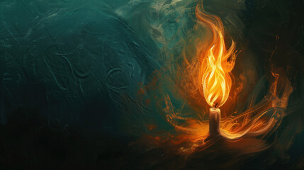 Flame of Illumination Perspective., Pentecost a Christian holiday, the descent of the Holy Spirit.