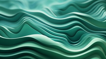 Fototapeta premium Close up of wavy green surface.