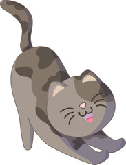 Faceless Cute Cat Illustration