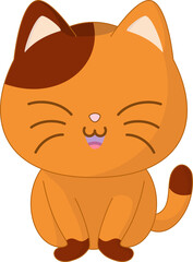 Faceless Cute Cat Illustration