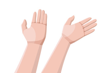 hand isolated on white background illustration vector
