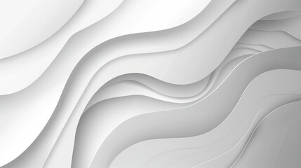 Abstract White Background With Wavy Lines