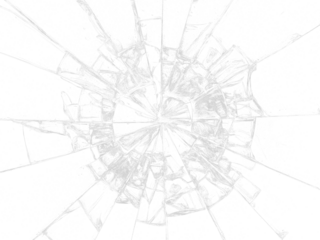 Broken glass texture background - transparent background PNG. Isolated broken glass. 
