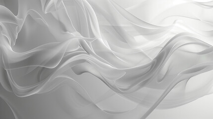 Obraz premium White Wavy Background - Abstract Design