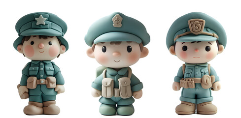 Child police cartoon happy cute little kid boy wearing police uniform.