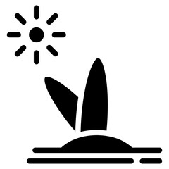 surfboard icon. surfing, sea and ocean vacation symbol. vector image for tourism design