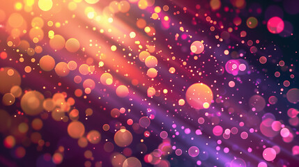 Blurry Colorful Lights on Dark Background