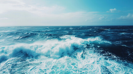Fototapeta premium Ocean Wave View from the Beach