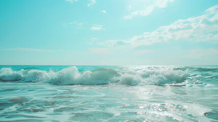 Obraz premium Ocean Wave View from the Beach