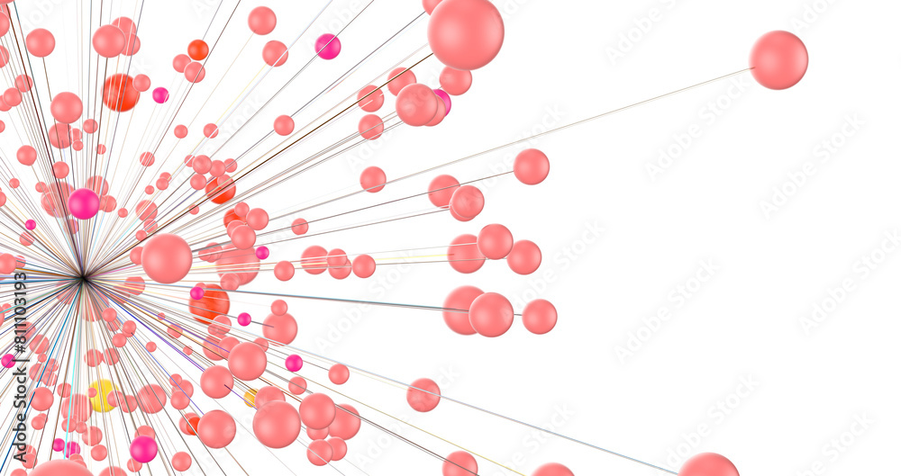 Poster Digital technology background. Network connection dots and lines.