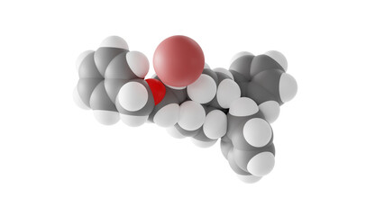 umeclidinium bromide molecule, muscarinic antagonist, molecular structure, isolated 3d model van der Waals