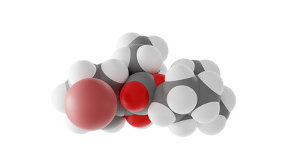 glycopyrronium bromide molecule, antimuscarinics, molecular structure, isolated 3d model van der Waals