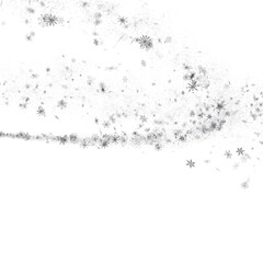 Flurry of Snowflakes: Radiant 3D Illustration Showcasing Falling Festive Snow Crystals