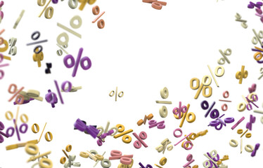 Blurred sale background. 3d