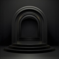3D realistic podium for your product showcase. Display to show cosmetic products on pedestal display studio
